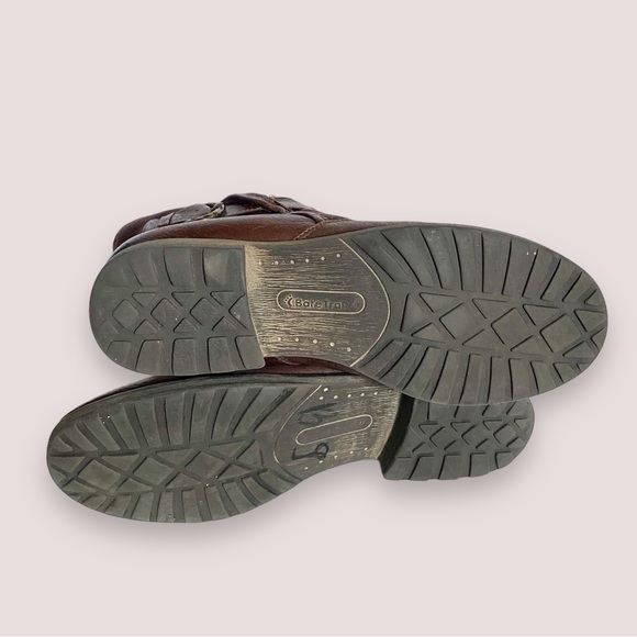 Baretraps Select Brown Leather Ankle Boots w/Belt Detail & Faux Fur Lining SZ 9 - Picture 11 of 12